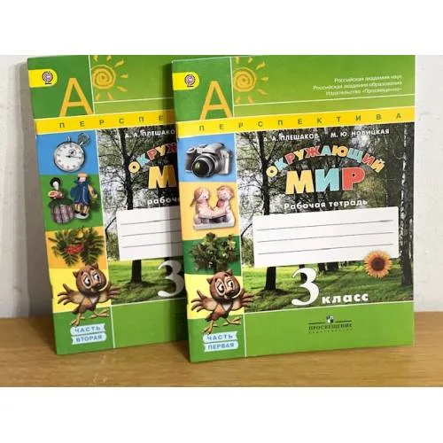 Book cover: Окружающий мир. 3 класс. Рабочая тетрадь. В 2-х частях