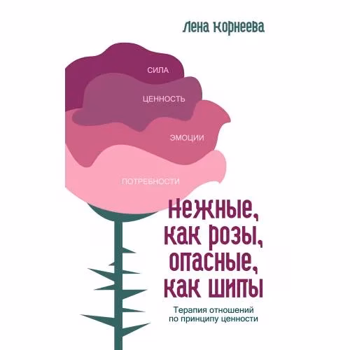 Book cover: Нежные как розы, опасные, как шипы. Терапия отношений по принципу ценности