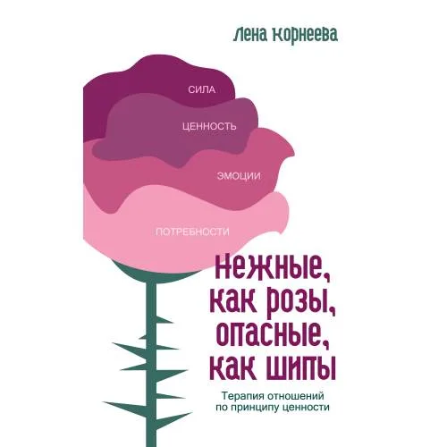 Book cover: Нежные как розы, опасные, как шипы. Терапия отношений по принципу ценности
