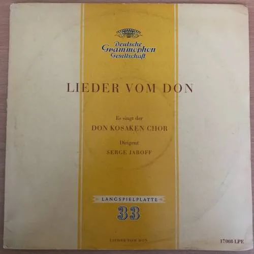 Book cover: Lieder vom Don DON KOSAKEN CHOR SERGE JAROFF