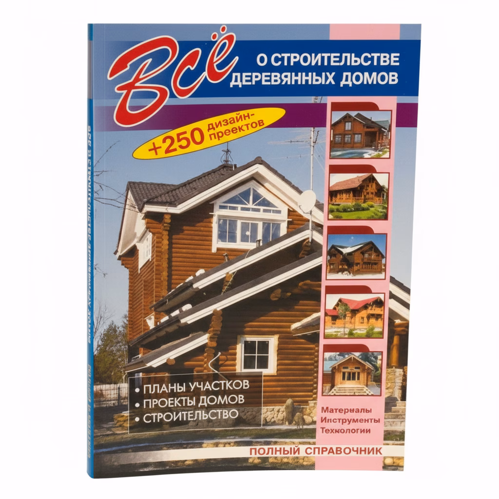 Все о строительстве деревянных домов — обложка книги