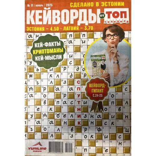 Book cover: Кейворды. Топ сканворд №11 ноябрь 2025